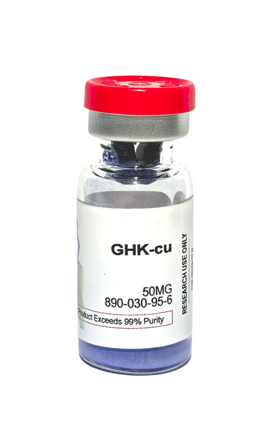 GHK-CU (COPPER) 50MG Stimulating collagen and elastin production, which can improve skin firmness, reduce fine lines, and improve skin texture.