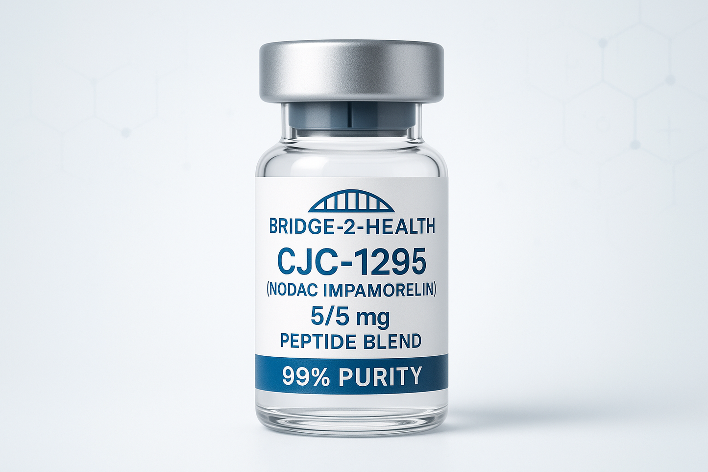 Bridge-2-Health CJC-1295 (NODAC IMPAMORELIN) 5/5mg Peptide Blend product exceeds 99% purity