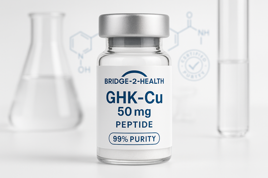 Bridge-2-Health GHK-Cu 50mg Peptide product exceeds 99%purity